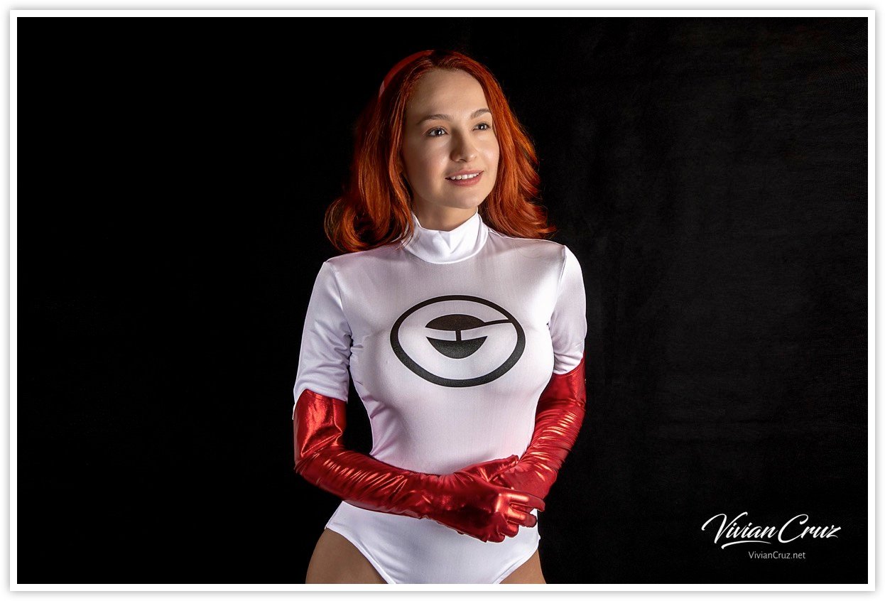 Vivian Cruz in White Elastigirl Costume Sexy