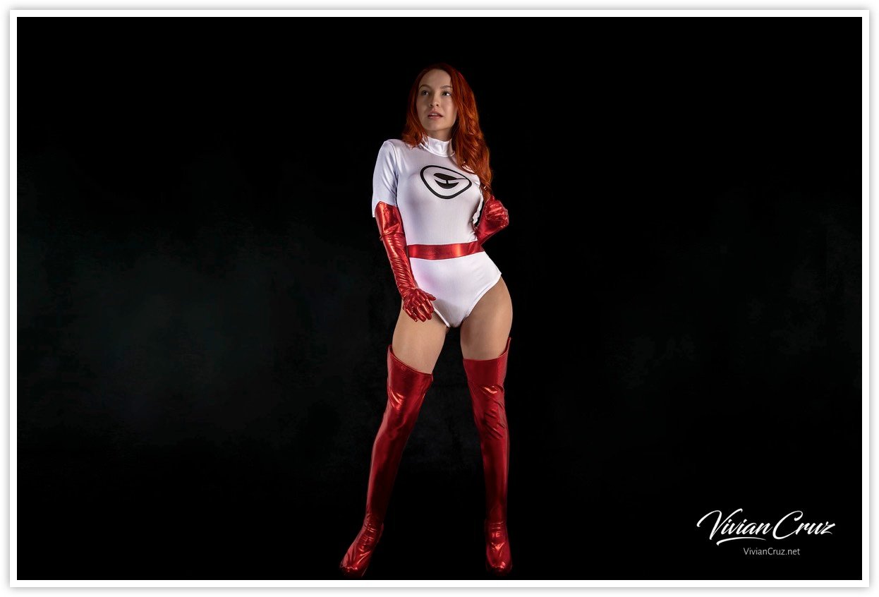 Vivian Cruz in White Elastigirl Cosplay Hot